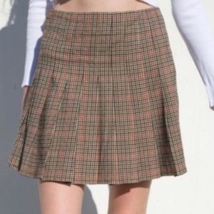 Brandy Melville Brown Plaid Dana Skirt